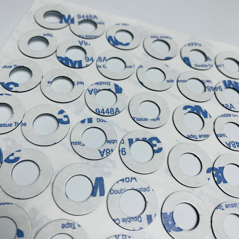Process circular and square high-temperature resistant adhesive stickers, die-cut and customize special-shaped high-adhesion cotton paper double-sided tapes details Picture