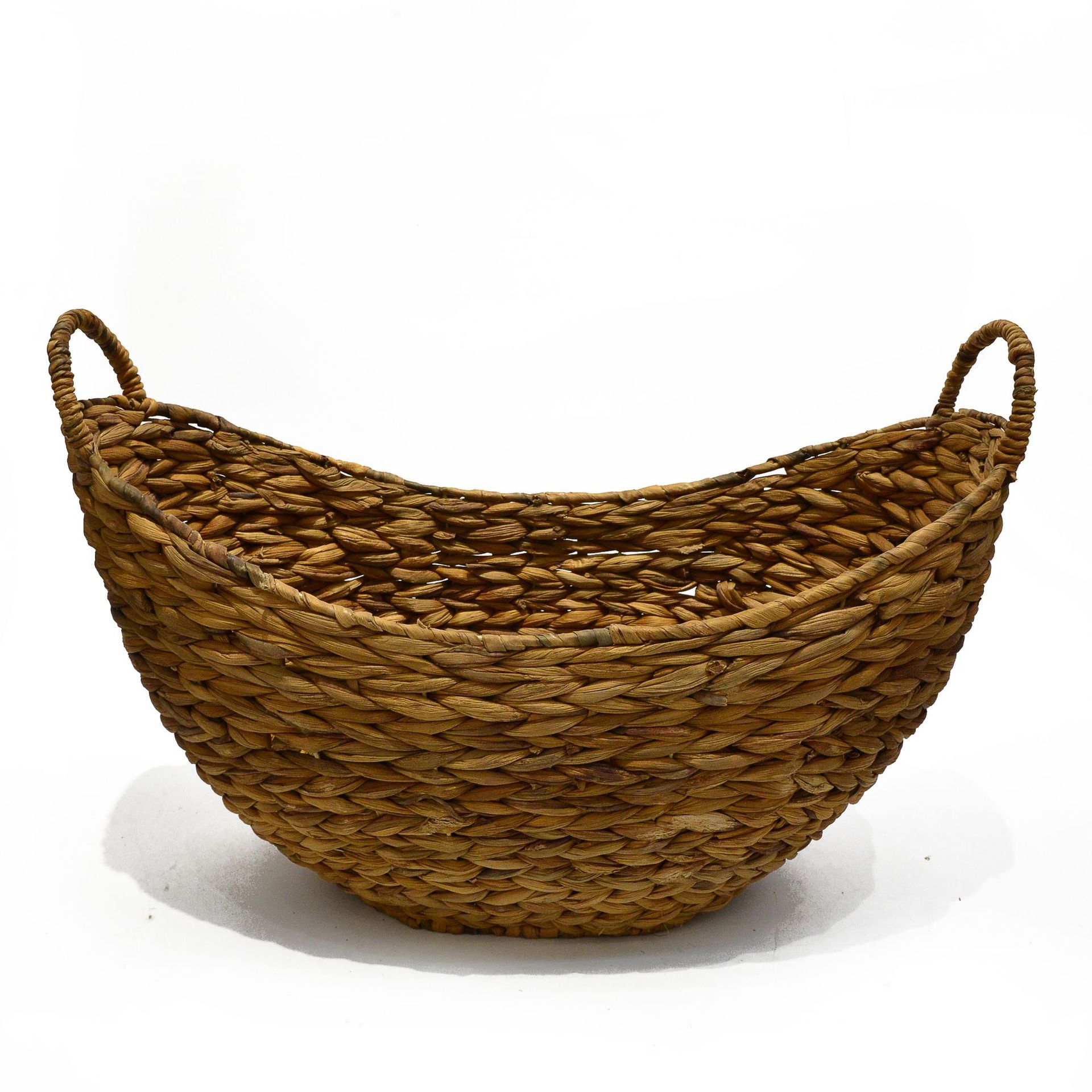 跨境葫芦草收纳筐批发家用手工水葫芦编织筐脏衣篓欧美草编杂物筐