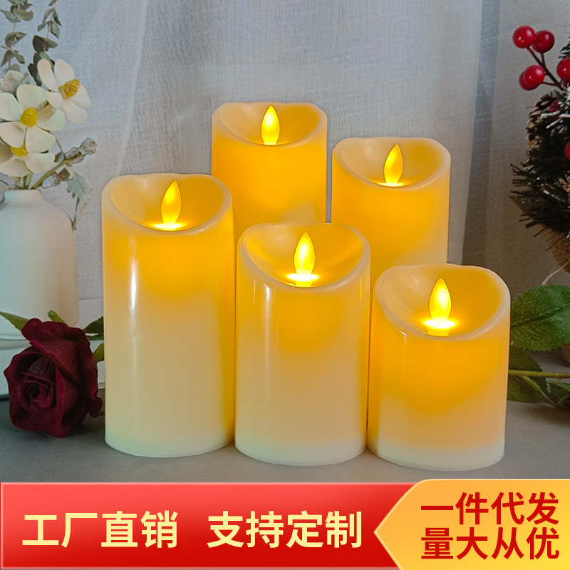 LED摇摆电子蜡烛音乐会婚礼婚庆生日剧本杀摄影装饰氛围仿真蜡烛