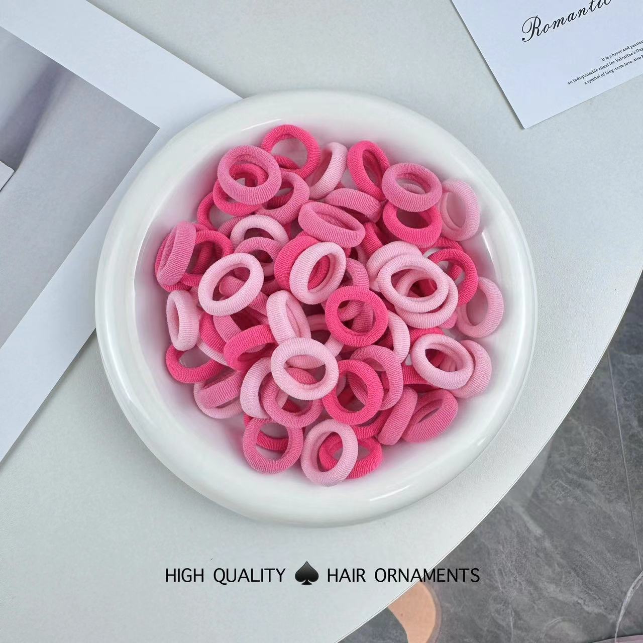 Children's small rubber band, girls' hair tie, hair band for girls and babies, 2024 new high-elasticity children's hair tie details Picture