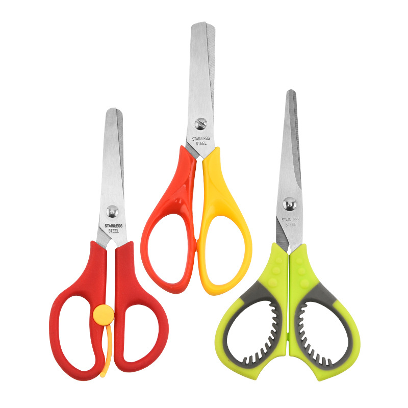 Wholesale stainless steel student scissors, office and household scissors, hand-cut paper knives, sewing thread cutters, graphic design small scissors from the manufacturer