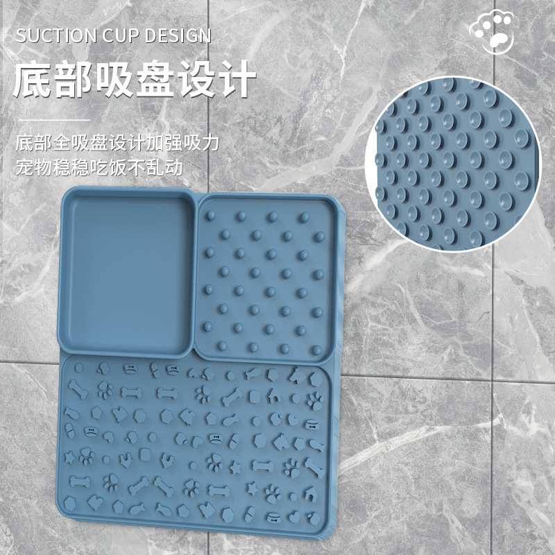 New multi-functional three-in-one dog licking pad with suction cup for easy cleaning