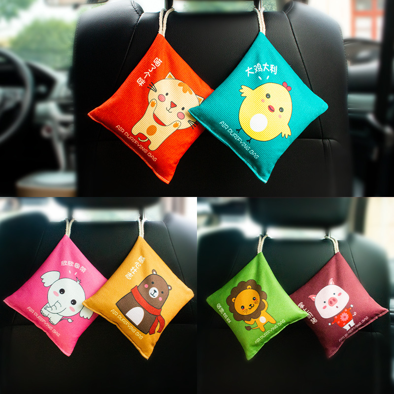 车载500g麻布大竹炭包汽车除味新车去甲醛去异味炭包家车两用碳包细节图