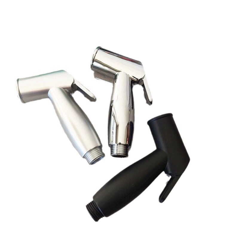 Factory wholesale pressurized handheld body wash, chrome-plated toilet spray gun, bathroom toilet companion flushing device