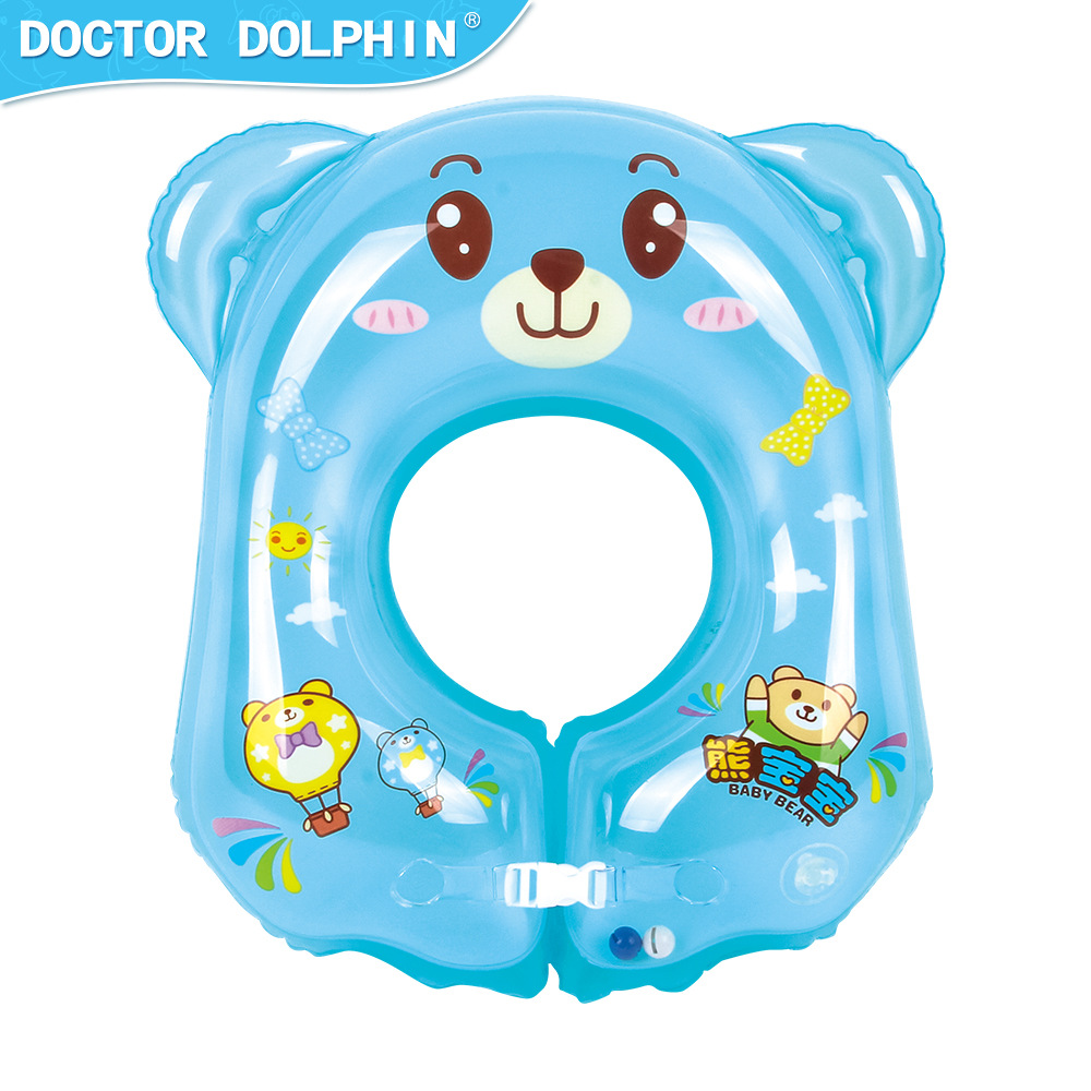 Doctor Dolphin Baby Swim Collar Inflatable Swim Collar Double Thickened Baby Collar With Bell Item Picture