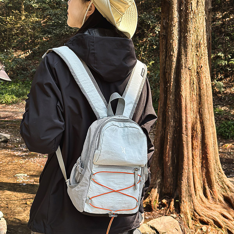 2025 Cross-border new hiking, mountain climbing and outdoor drawstring small backpack, lightweight, simple and fashionable for both men and women Specification image