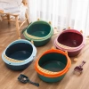 The cat footrest is high with anti-splash edges, the litter box is leak-proof, the cat toilet comes with a cat litter shovel, the semi-enclosed cat litter box is a cat bed Application Scenario