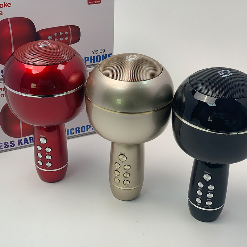 工厂直销 YS-09无线蓝牙小巨蛋蘑菇头私模跨境电商手机K歌宝麦克风 话筒详情图2
