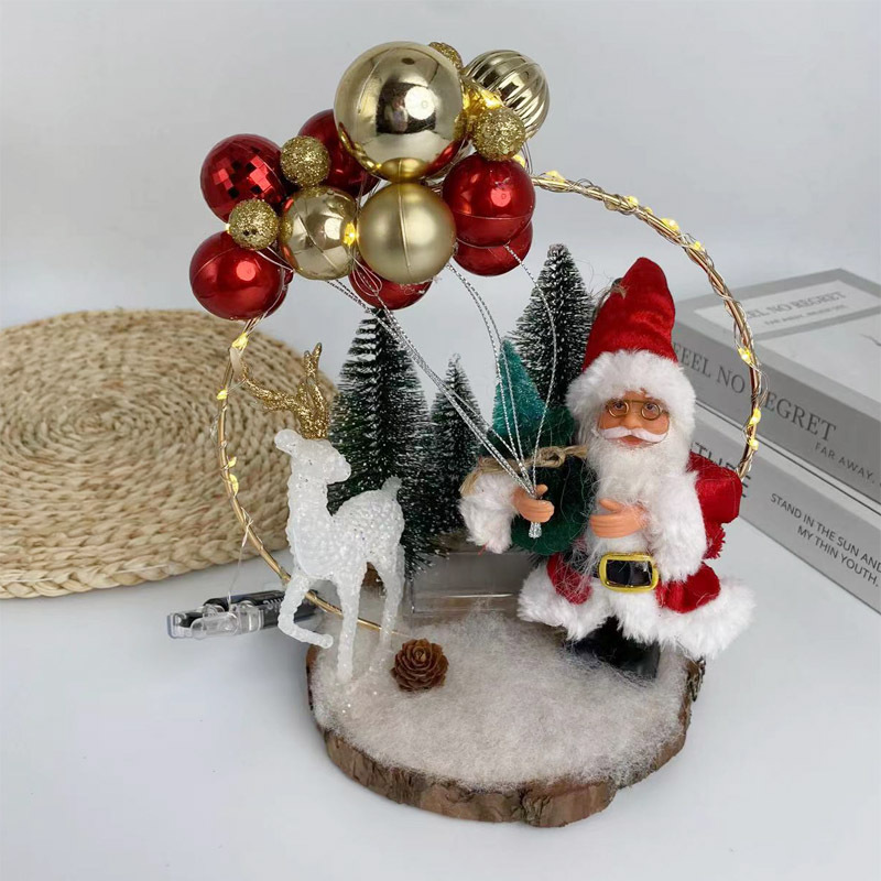 New Christmas Decorations Creative Decorations With Light Wreaths Christmas Flowers Human Fawn Mini Christmas Tree Christmas Ball details Picture