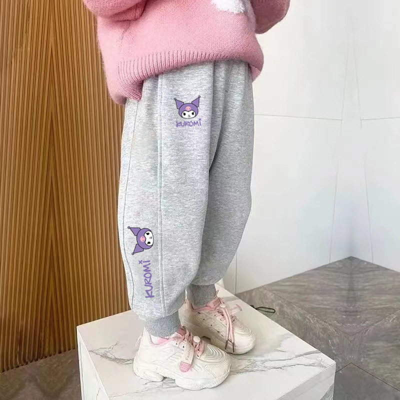 2024春季新款女孩运动裤中小童库洛米裤子女童休闲裤女宝卫裤宽松