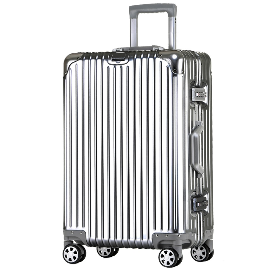 All-Aluminum-Magnesium Alloy Trolley Case Multi-Wheel Business Luggage Men's And Women's Password Boarding Case 20-Inch Suitcase Suitcase Item Picture