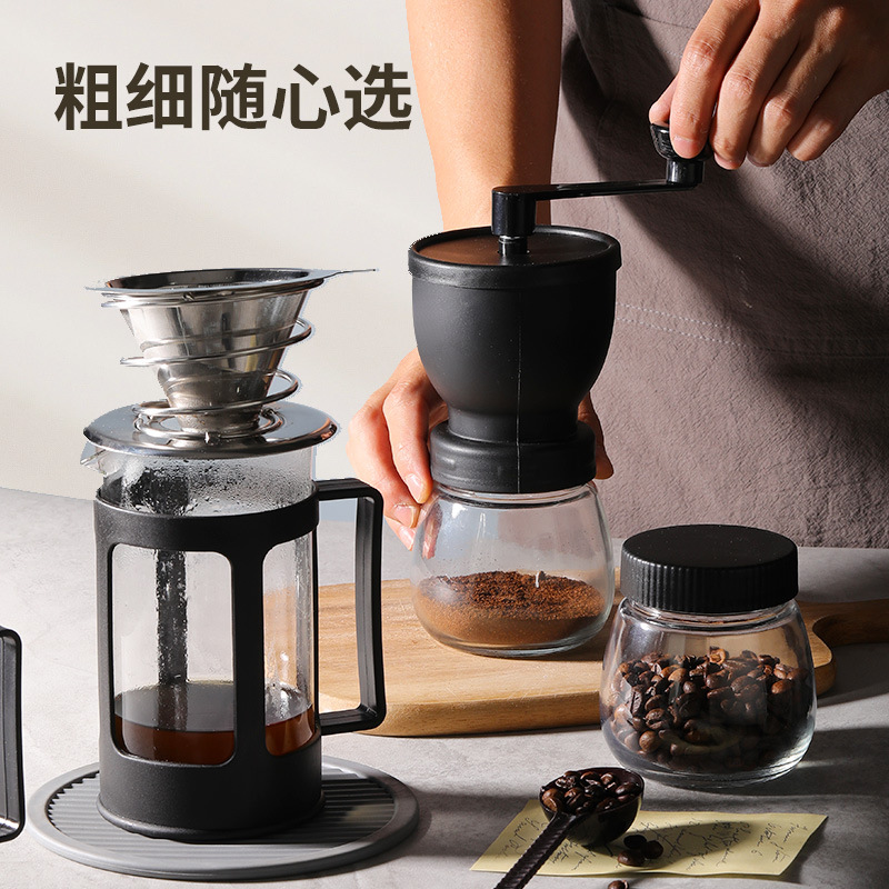 Transfronterizo nuevo al aire libre camping mini portátil hogar mano moler máquina de café mano judías mágicos reemplazo de cabello Specification image