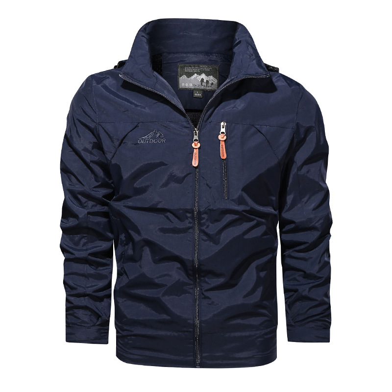 Hombre chaqueta deportiva hombre 2023 primavera otoño nuevo color sólido casual viento y agua chaqueta invierno carga details Picture