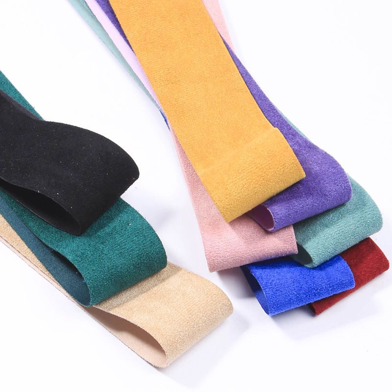 Single-sided solid-color Chenille webbed DIY bow hair accessory, pet chest lead, floral shoes, floral top hat, deerskin strap Application Scenario