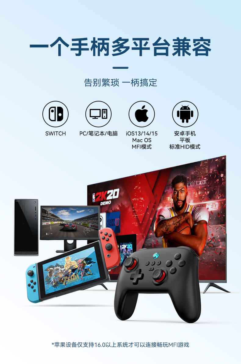 Switch wireless Bluetooth game controller S11 mobile SwitchPC with wake-up vibration motion-sensing arcade pic 8