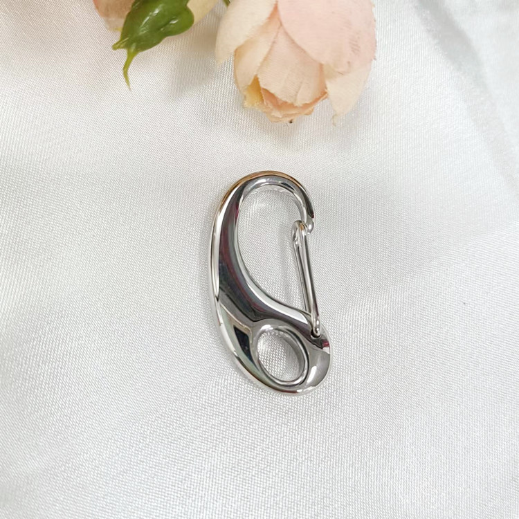 Available From Stock 304 Stainless Steel Ear Buckle Bracelet Connecting Shrimp Male Buckle Titanium Steel Necklace Buckle Accessories Specification drawing