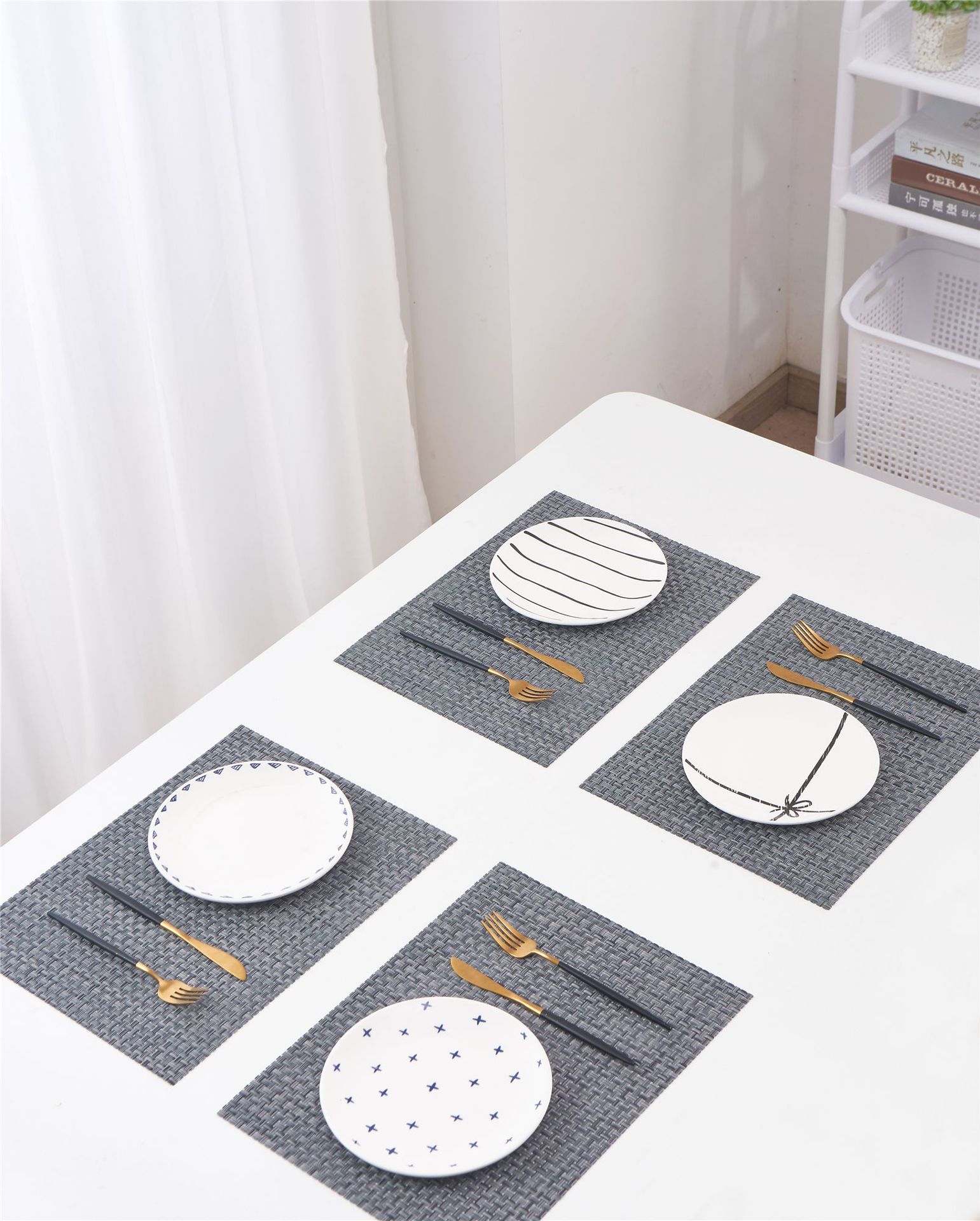 Wholesale Pe Teslin Food Grade Placemat Pe Heat Insulation Mat Western Meal Placemat Table Heat Insulation Mat details Picture