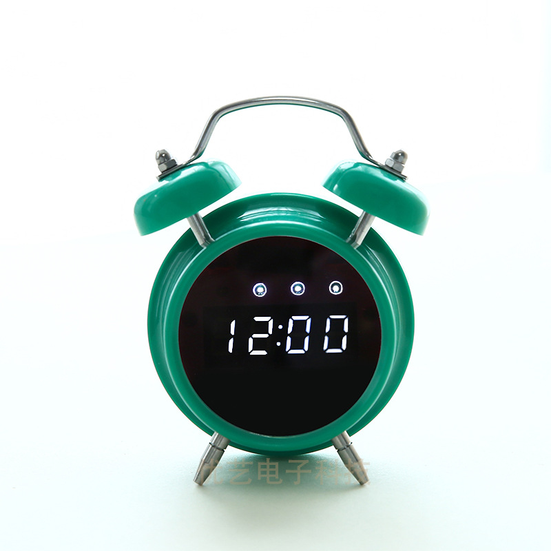 跨境新品LED镜面钟多功能数显电子座钟创意卧室床头闹钟厂家批发