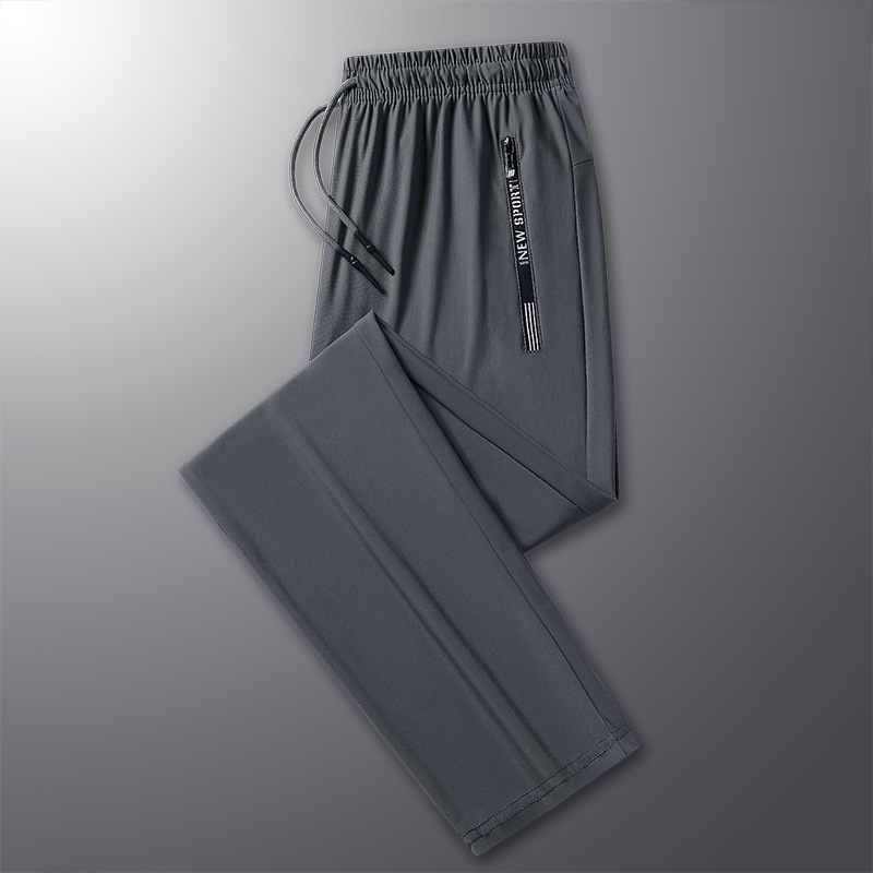 Ice Silk straight-leg casual drape Men's trousers 2024 new summer thin, loose, quick-drying, elastic sport plus-size pants Application Scenario