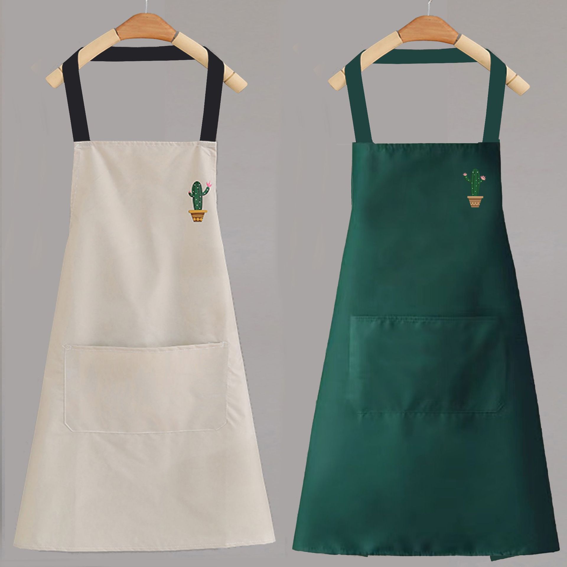 围裙女时尚家用厨房防水防油做饭围腰可爱日系韩版工作服大人定制