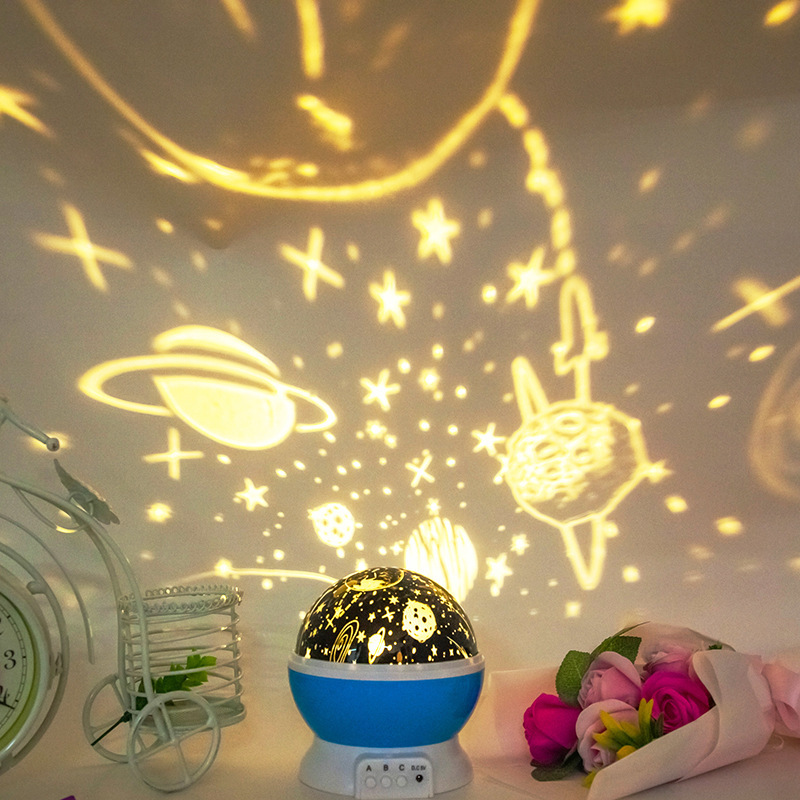 Dream Rotating Star Light Projection Light Bedroom Creative Full Star Projection Light Floor Stand Light Night Light Atmosphere Light details Picture