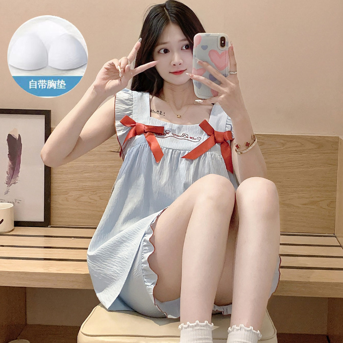 女士家居服实物图