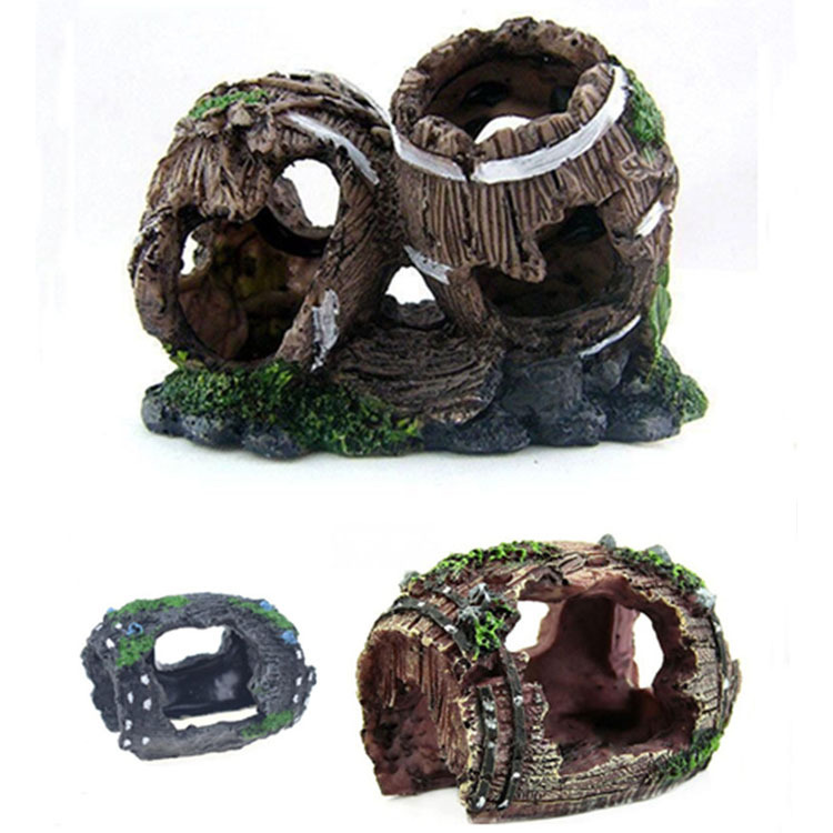 Fish tank landscape decoration submarine escape bucket aquarium decoration resin decoration reproduction cave fish shrimp escape house Application Scenario