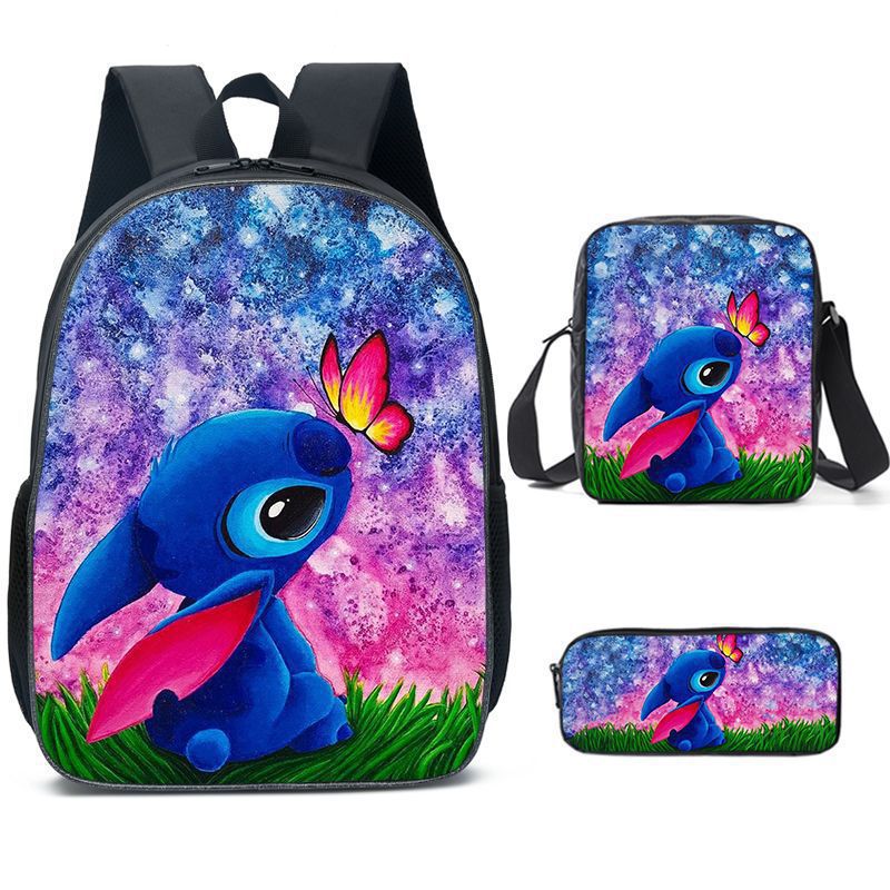 Amazon's New Cartoon Stitch Stitch Three-Piece Backpack For Primary And Secondary School Students Backpack Backpack details Picture