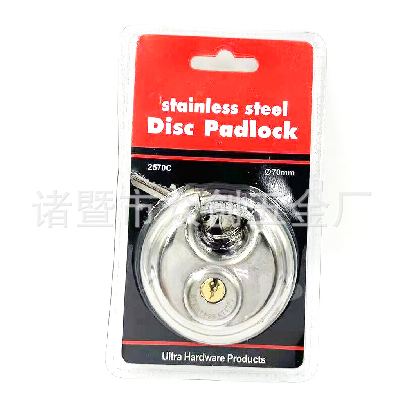 Stainless steel disc lock padlock factory stainless steel padlock factory door lock chain lock accessories disc lock details Picture