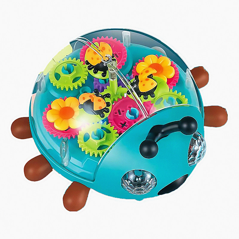 Foreign trade new electric universal transparent rotating gear beetle light music Cartoon Park night market children's toys Application Scenario