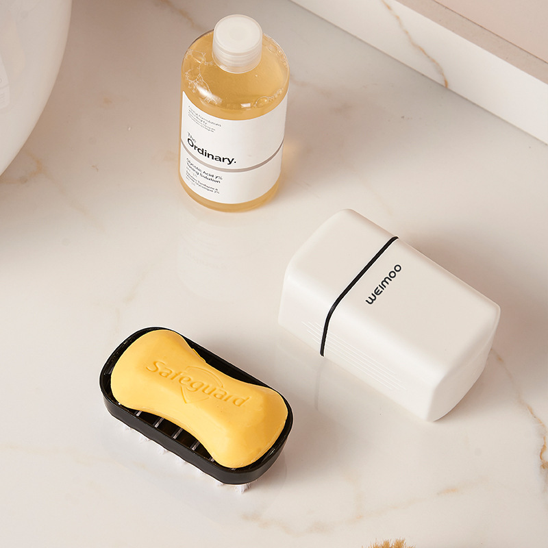 Wholesale soap boxes, portable mini soap boxes with LIDS and brushes, sealed for business trips, high-end travel soap boxes Application Scenario