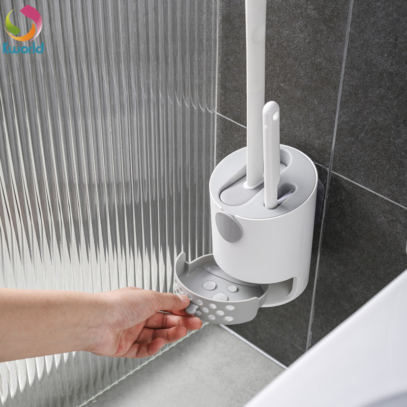 Jinhuida Household Imitation Silicone Toilet Brush Set Creative Soft Glue Wall Hanging Seam Long Handle Toilet Cleaning Brush In Stock Specification drawing