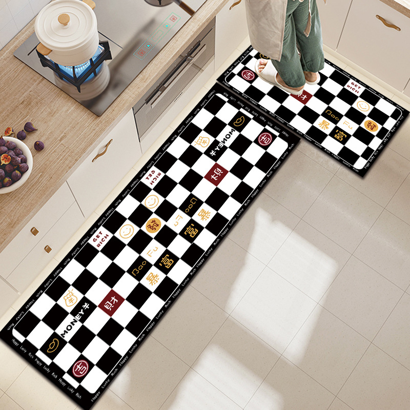 Small Fresh Fashion Flower Kitchen Special Absorbent Oil Absorbent Foot Mat Household Long Slip-Resistant And Dirty Diatom Mud Mat Application Scenario