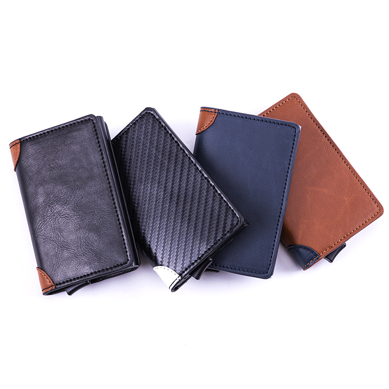 Wholesale metal automatic pop-up card holders for men and women, anti-theft card swiping clips, anti-demagnetization storage boxes, card boxes Specification image