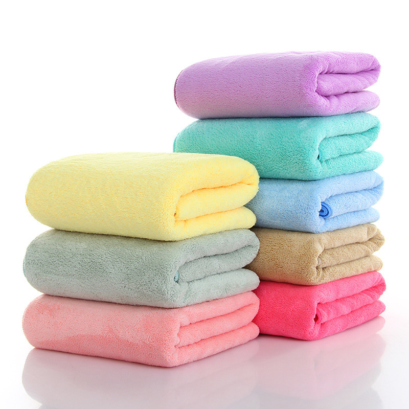 【 Chi Jia 】 35*75 high-density Coral Fleece beauty Gift Promotion: Absorbent lockstitch soft towel as a return gift