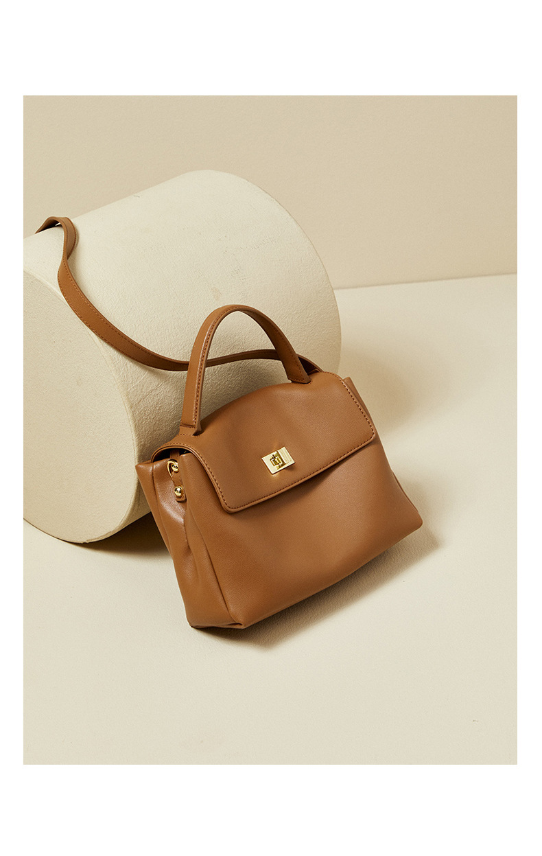 2025春夏新款头层牛皮通勤手提单肩复古简约大容量女包箱包皮具男士包袋详情25