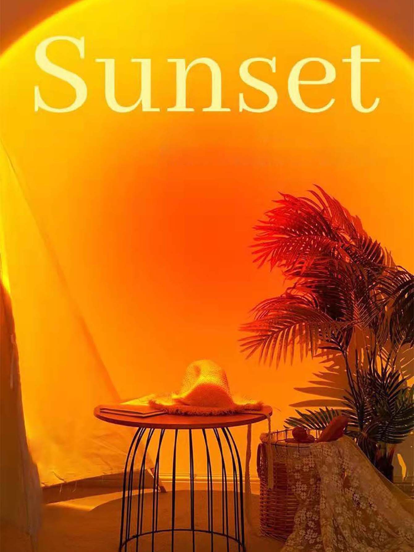 Instagram influencer sunset red sunset light shooting projection sunset light, sunset light, festival party room atmosphere light details Picture