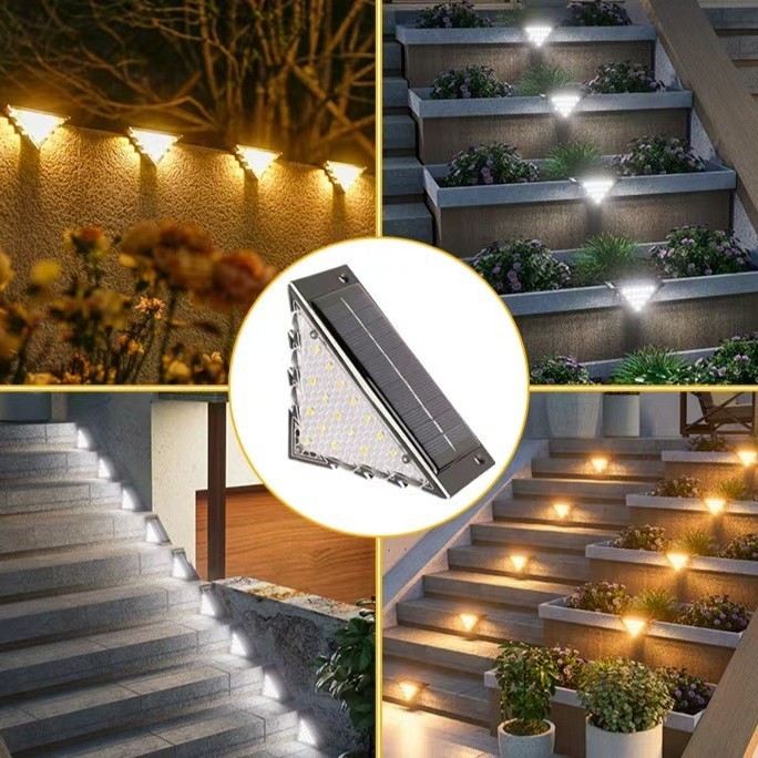 Luz solar luz de escalera luz de patio luz de paso a prueba de agua al aire libre patio LED escalera luz de paso luz de paseo details Picture