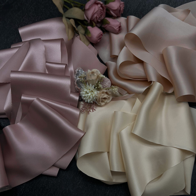 2cm 3.8cm 6.3cm 10cm100%真丝布条丝带婚礼织带发饰发箍缎带批发