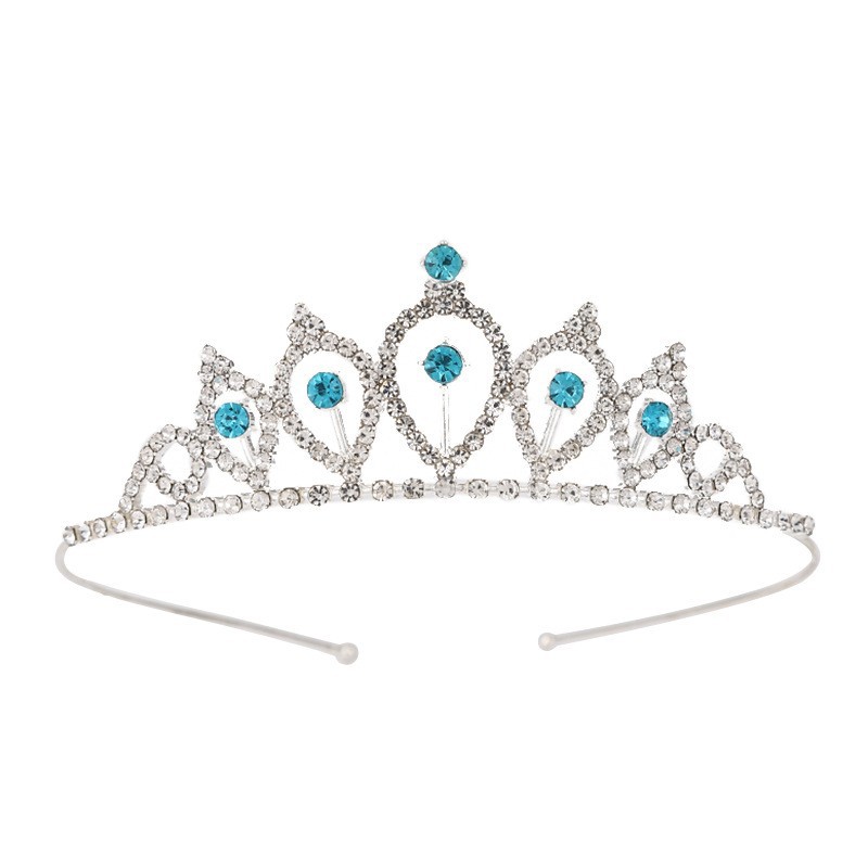 Factory direct sales of fashionable and personalized diamond children's Aisha princess costume performance, performance hair accessories, headwear, girl King Item Picture