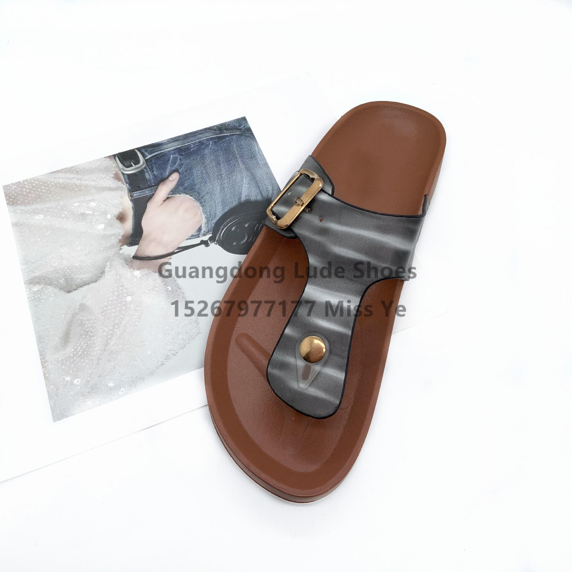 Summer New Platform Slippers T Type Graffiti Slippers Outside To Wear Craft Shoes Guangzhou Women's Shoes Casual All-Match Slippers Women Specification drawing