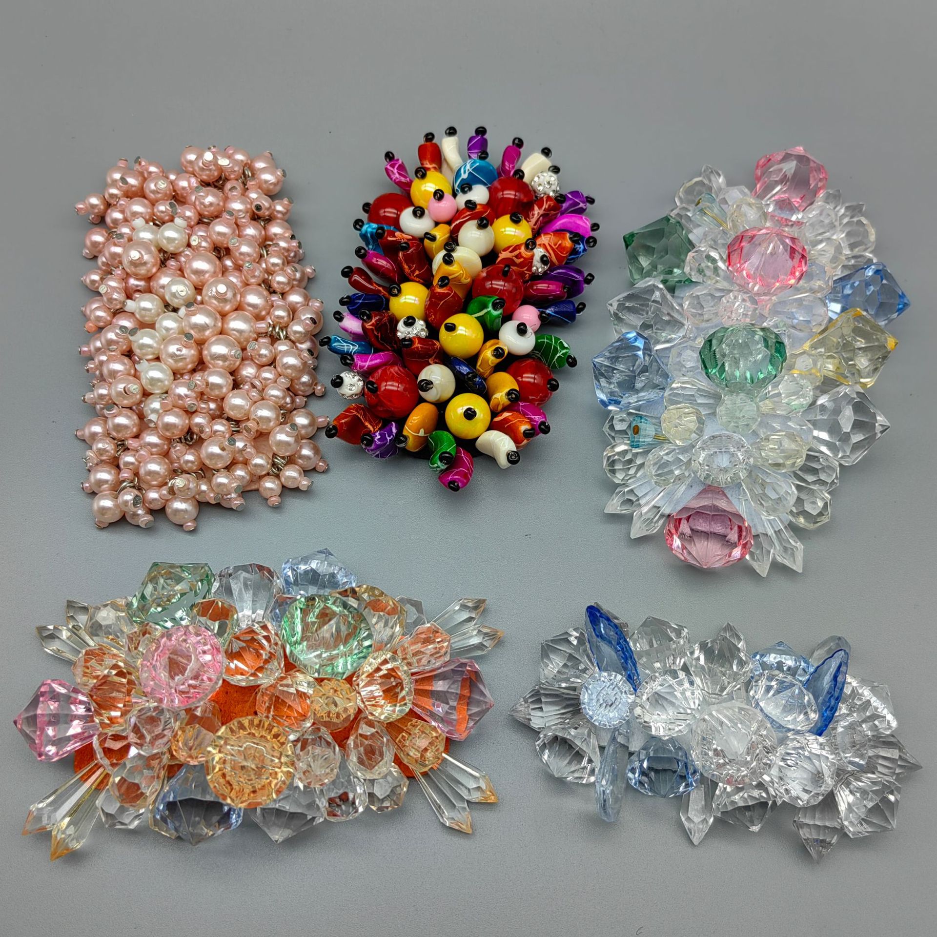 New Bow Accessories Handmade Semi-Finished Material Accessories Hand Sewn One-Line Shoes Floral Sandals Slippers Diy Accessories details Picture