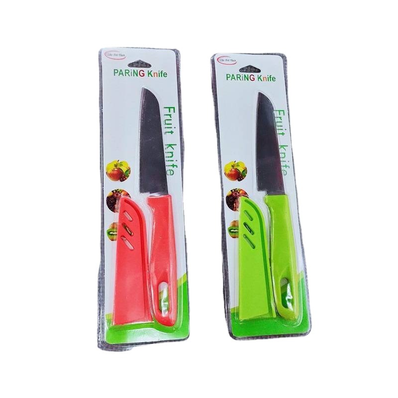 Bubble shell packing fruit knife candy color knife color knife melon and fruit knife peeling knife belt box tool 2 yuan store supply Item Picture