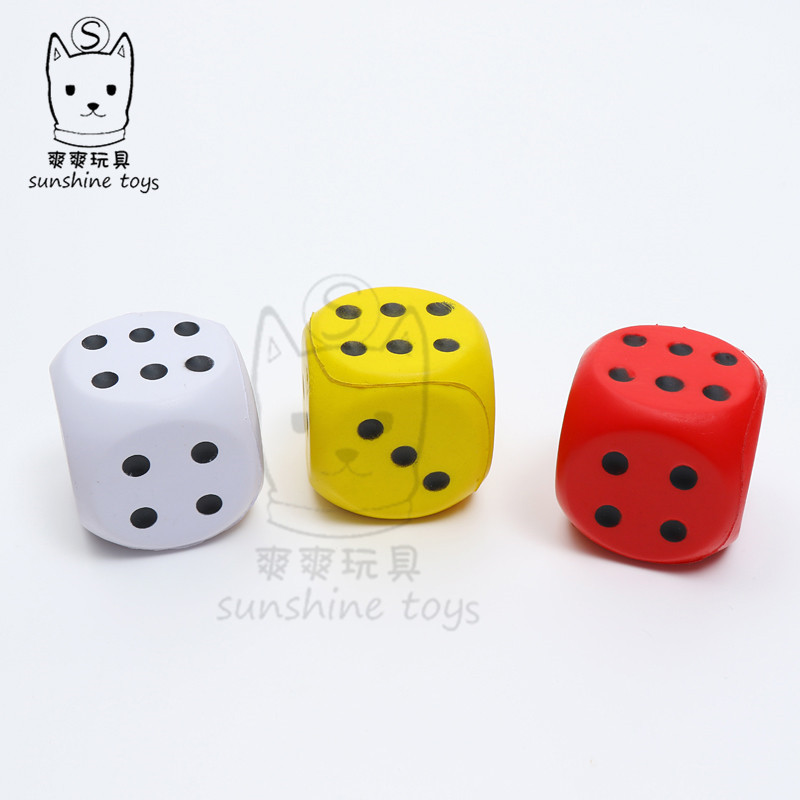 Cross-border factory soft solid dice, pu foam sponge balls, rounded corner cubes, color blocks promotional game handicrafts pic 8