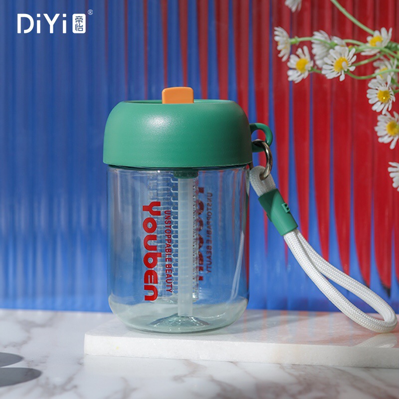 Fashion Portable Pot Belly Straw Cup Casual Convenience Cute Pot Belly Cup Di Yi Large Capacity Outdoor Sports Water Cup Specification drawing