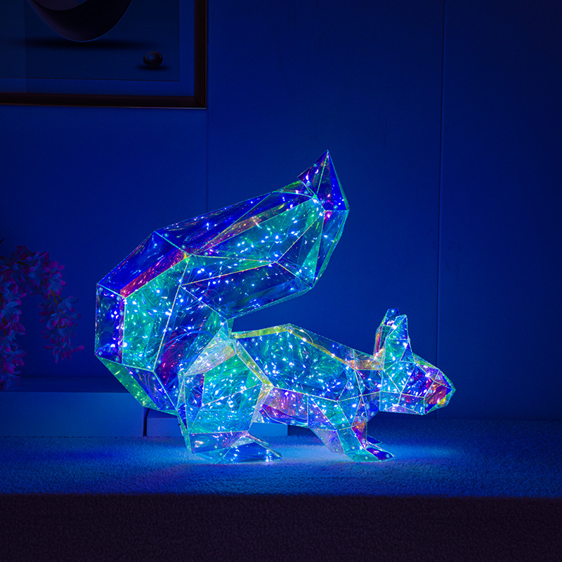 Cross-Border Creative Cartoon Animal Squirrel Fantasy Ambiance Light Fancy Gift Table Lamp For Valentine's Day Gift Item Picture
