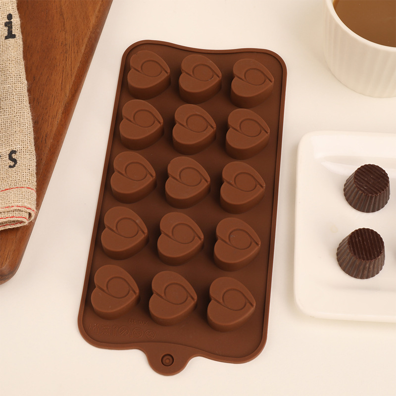 爱心生日蛋糕装饰摆件插件巧克力模具心形QQ糖果冻情人节网红插片