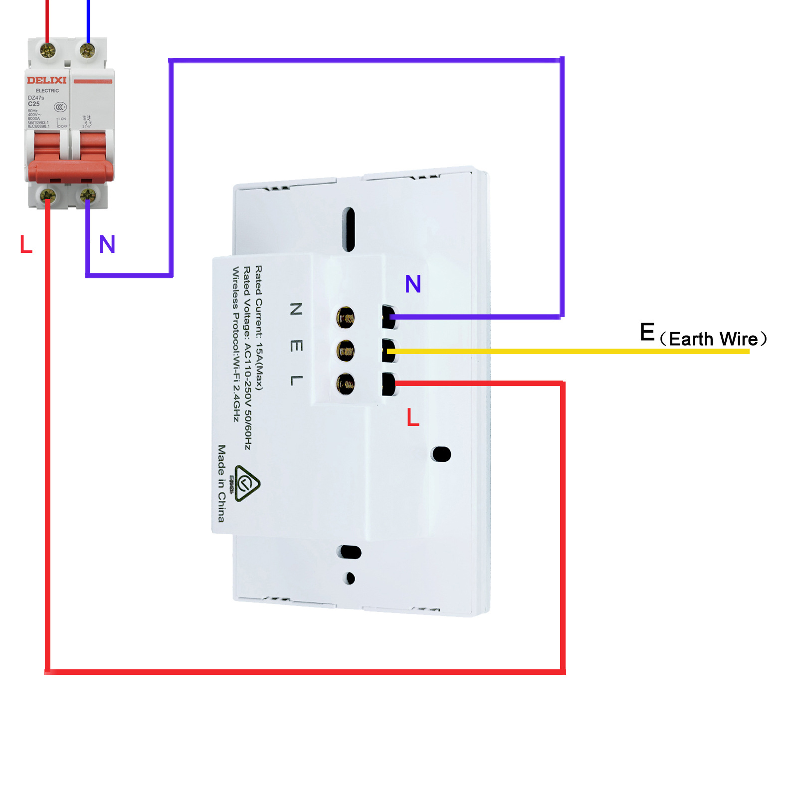 Zigbee Australian-Argentina specification SAA-certified smart switching power supply 120 socket glass panel Specification image