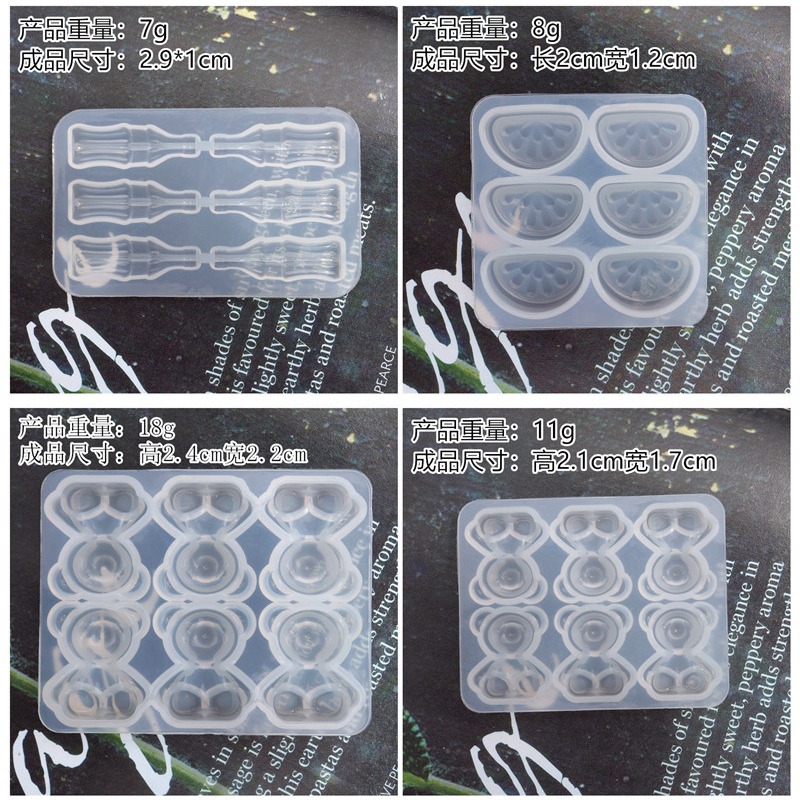 Drop glue diy gummy bear Sugar Cola sugar orange sugar silicone mold mirror silicone grinding tool details Picture