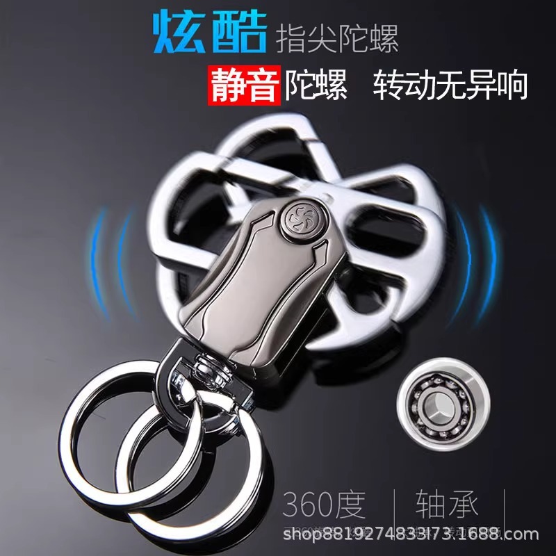Best-selling gyroscope multi-functional keychain, express delivery knife, fingertip gyroscope keychain, men's personalized stress-relieving key chain details Picture